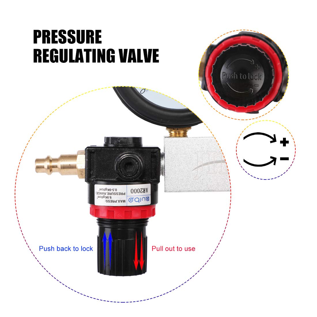 Kit de probador de fugas de cilindro | medidor de presión dual profesional | detector de fugas de compresión del motor | Juego de prueba de fugas para motor de gasolina con bujías de 10 | 12